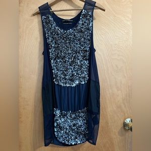 ALLSAINTS Embellished Sequin Cocktail Dress, Size 8